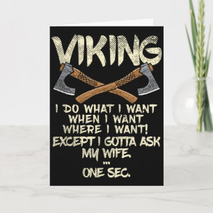 Carte Épouse Viking, j'interroge ma femme mèmeuvre Artwo