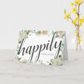 Carte Épouser heureusement pour toujours floral (Fleur jaune)