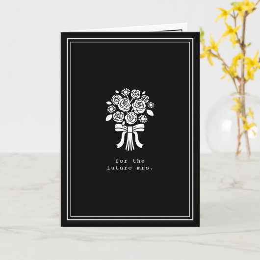 Carte Épouser souhaite | future Mme (Fleur jaune)