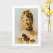 Carte Épouses de Custer de lard d'Elizabeth 1842-1933) (Fleur jaune)