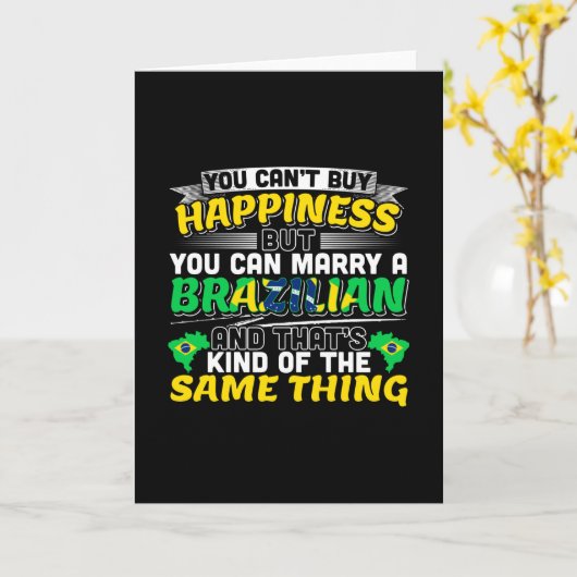 Carte Épousez un Brésilien - Bonheur du Brésil (Fleur jaune)