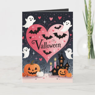Carte Épouvantable et sentimental Valloween étoilé