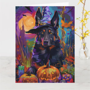 Carte Épouvantable sorcière d'Halloween Shepherd belge C