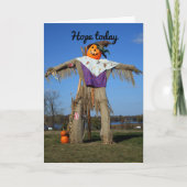 Carte Épouvantail de citrouille de Halloween (Devant)