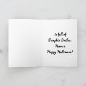 Carte Épouvantail de citrouille de Halloween (Intérieur)