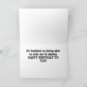 CARTE EPOUVANTAIL ET CORBEAU AVEC "JOYEUX ANNIVERSAIRE" (Intérieur)