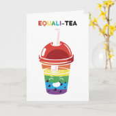 Carte Equalitea LGBTQ fierté rainbow flag boba bula thé (Fleur jaune)