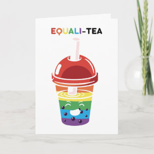 Carte Equalitea LGBTQ fierté rainbow flag boba bula thé