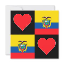 Equateur Drapeau Coeur patriotique Salutation équa