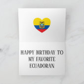 Carte Equateur Drapeau Patriotique Anniversaire (Intérieur)