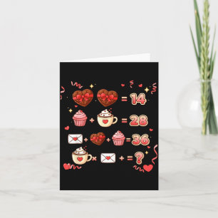Carte Équation de maths drôle de la Saint-Valentin 6 7 S