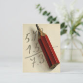 Carte Équation mathématique avec crayon rouge, entrepris (Debout devant)