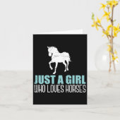 Carte Équestre Animal Cheval équitation Cheval Filles Fe (Fleur jaune)