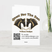 Carte équestre faite sur commande de mille et une (Dos)