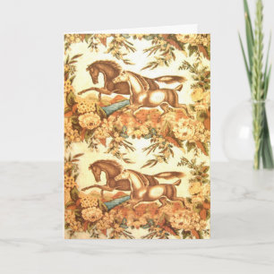 Carte équestre vintage d'invitation de cheval