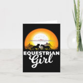 Carte Equestrian Girl - Une fille qui aime les chevaux T (Devant)