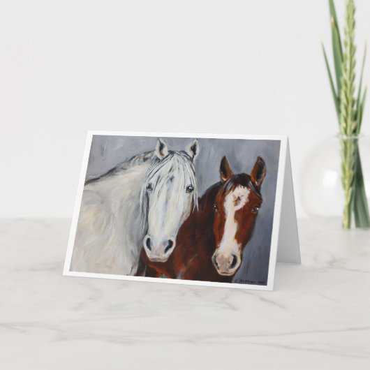 Carte Equine Voices Mystic and Wyatt Card avec Border (Devant)