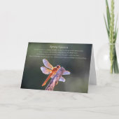 Carte Équinoxe de printemps avec libellule et bénédictio (Devant)