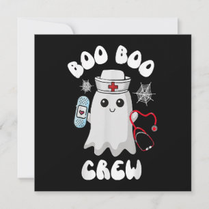 Carte Équipage Boo Boo Infirmière Mignonne Fantôme Drôle