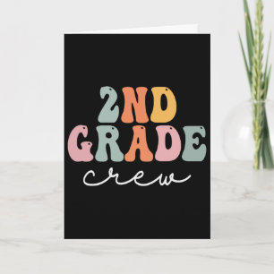 Carte Équipage de 2e année Rétro Groovy Femmes Heureux P