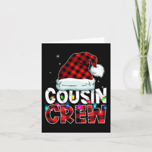 Carte Équipage de Cousin de Noël Buffalo Rouge Plaid Pyj