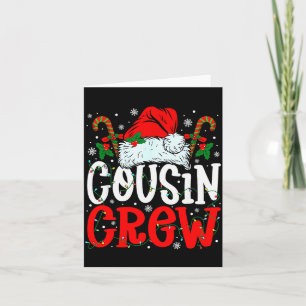 Carte Équipage de Cousin Noël Chapeau de Père Noël Lumiè
