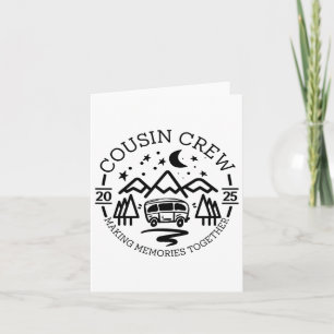 Carte Équipage de cousins 2025 Voyage de camping Créatio
