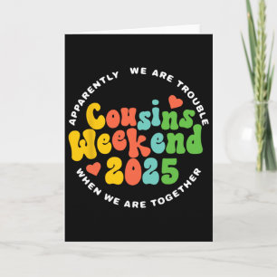 Carte Équipage de cousins 2025 Week-end de vacances en f