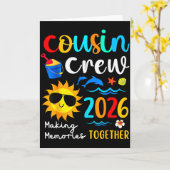 Carte Équipage de Cousins 2026 Création de Souvenirs Vac (Fleur jaune)