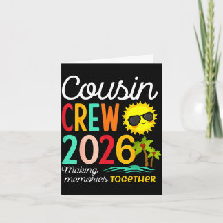 Carte équipage de cousins 2026 vacances d'été plage fami