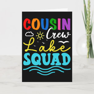Carte Équipage de cousins Équipe du lac Vacances en fami