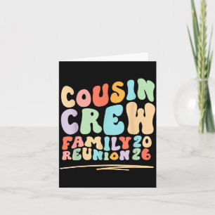 Carte Équipage de cousins groovy rétro voyage de réunion