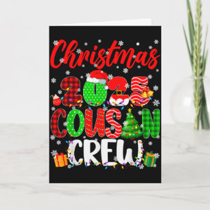 Carte Équipage de Cousins Noël 2025 Pyjamas Noël Famille