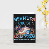 Carte Équipage de Croisière aux Bermudes 2026 Vacances e (Fleur jaune)