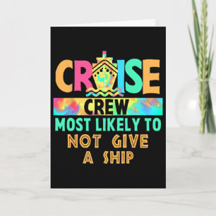 Carte Équipage de Croisière de Vacances Tie Dye Plus Sus