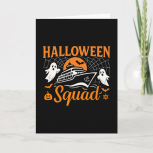 Carte Équipage de croisière Halloween Squad 2025 Famille