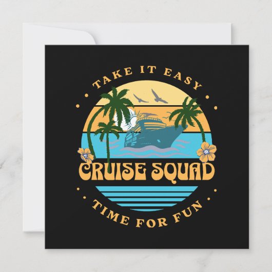 Carte Équipage de croisière rétro (Devant)
