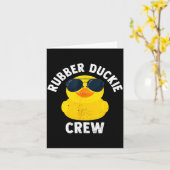 Carte Équipage Funny Rubber Duck en caoutchouc (Fleur jaune)
