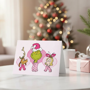 Carte Équipage Grinch en Portrait Rose de la Saint-Valen