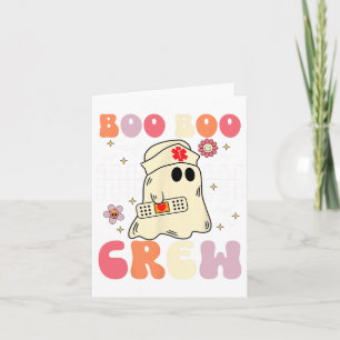 Carte Équipage Groovy Boo Boo Infirmière Drôle Fantôme F