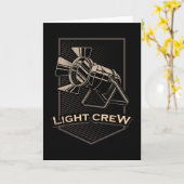 Carte ÉQUIPAGE LUMINEUSE Éclairage Technicien Stage (Fleur jaune)