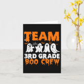 Carte Équipe 3e année Boo Crew Halloween Ghost (Fleur jaune)