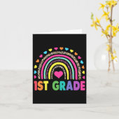 Carte Équipe arc-en-ciel filles garçons enseignant équip (Fleur jaune)