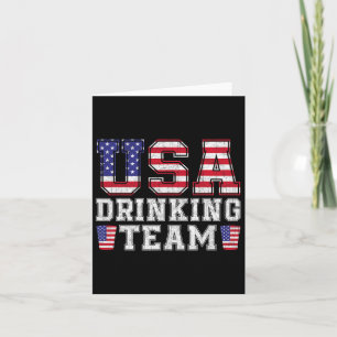 Carte Équipe Boire Usa Drôle Boire Amateur De Bière 4e D