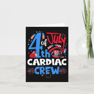 Carte Équipe cardiaque du 4 juillet Infirmière cardiaque