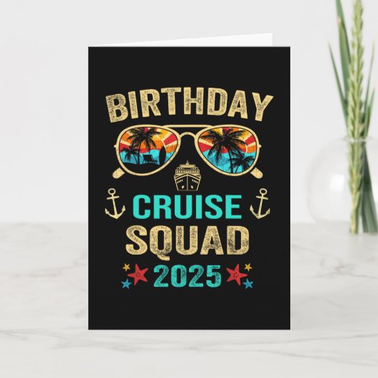 Carte Équipe Croisière d'anniversaire 2025 (Devant)