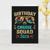 Carte Équipe Croisière d'anniversaire 2025 (Fleur jaune)