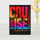 Carte Équipe Croisière Rétro 2025 Créer des Souvenirs En (Fleur jaune)