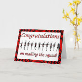 Carte Équipe d'acclamation de peloton de pom-pom girl de (Fleur jaune)