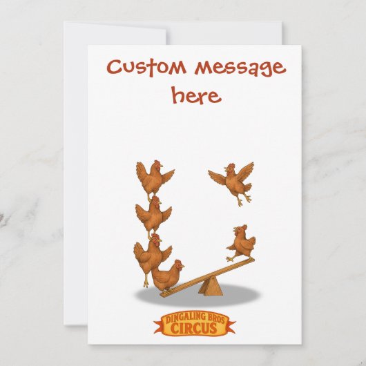 Carte Équipe d'acrobates des poulets gazouillants (Devant)